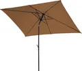 Produktbild: SVITA Sonnenschirm 3x2m Balkonschirm rechteckig mit Sonnenschutz Matt Taupe