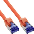 Produktbild: InLine® Patchkabel Slim, Cat.6A, S/FTP, TPE (LSZH) flexibel, PoE, orange, 3m