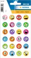 Produktbild: HERMA Smily-Sticker DECOR beglimmert 2 Blatt Smilys 1,7 cm