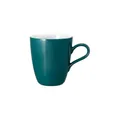 Produktbild: Seltmann Weiden Life Fashion Trendy Petrol Henkelbecher, 400 ml, Einfarbige Kaffeebecher mit Henkel, Mix & Match Geschirr, Spülmaschinen- & Mikrowellenfest, Porzellan, Petrol/Weiß