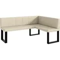 Produktbild: Meblini Eckbank, Creme, Leder, L-Form, 168x128 cm, Esszimmer, Bänke, Eckbänke