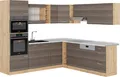 Produktbild: Eckküche Vicco R-Line Edelgrau/Goldkraft Eiche 247 x 60 cm , AP Marmor, Model 53643