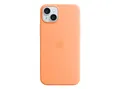 Produktbild: Original Apple iPhone 15 Plus Silikon Case mit MagSafe Orange Sorbet
