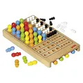 Produktbild: goki 56708 Master Logic Spiel aus Holz, klassisches Logikspiel für 2 Spieler, Strategiespiel, Steckspiel mit bunten Holzstiften, Knobelspaß für die ganze Familie