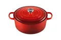 Produktbild: Le Creuset Signature Gusseisen-Bräter mit Deckel, Ø 30 cm, Rund, Für alle Herdarten und Induktion geeignet, Volumen: 8,4 l, 7,165 kg, Kirschrot, 21177300602430