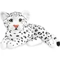 Produktbild: BRUBAKER Leopard Kuscheltier - 30 cm Stofftier - Baby Plüschtier Raubkatze Liegend - Kinder Plüsch Spielzeug, Weiß - Weiß