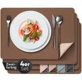 Produktbild: Loco Bird Edle Tischsets Platzsets Abwaschbar aus PU-Leder - Tischdeckchen 4e...