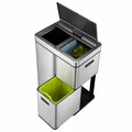 Produktbild: EKO Mirage Plus Sensor Mülleimer 58 Liter Edelstahl matt Abfalleimer Müllstation