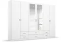Produktbild: rauch Kleiderschrank Schrank Garderobe Ankleide GAMMA Breiten 91/136/181/226/271/315/360 cm (in 3 Ausstattungen BASIC/CLASSIC/PREMIUM (inkl. SOFT-CLOSE-Funktion) verschiedene Griff-Varianten, mit Spiegel TOPSELLER MADE IN GERMANY