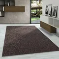 Produktbild: Carpetsale24 Teppich 80x150 cm Braun, Einfarbiger Kurzflor Schlingenteppich für Flur, Küche oder Wohnzimmer, Modern, pflegeleicht & maschinengewebt