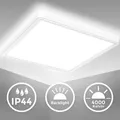 Produktbild: B.k.licht - Led Panel 29x29 Cm - 18w, 2400lm, Ip44, Flach, Neutralweiß, Weiß