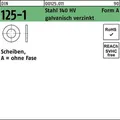 Produktbild: Unterlegscheibe DIN 125-1 A 8,4x16x1,6 Stahl 140 HV galv.verz. 1000St.