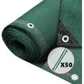 Produktbild: VOUNOT® Zaunblende 1×10m, Sichtschutz Zaun 230 g/m2 HDPE Schattiernetz, Grün - Grün