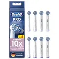 Produktbild: Oral-B Pro Sensitive Clean – ORIGINAL Aufsteckbürsten für Elektrische Zahnbürste – Sanfte Zahnreinigung, Ersatzbürsten mit X-Förmige Borsten, Zahnbürstenaufsatz, Made in Germany – Weiß, 8 Stück