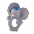 Produktbild: Tikiri 8578314 - Naturkautschuk Beißring Alvin, Elefant, Babyspielzeug in Geschenkbox, Greifling für Babys und Kinder ab 0+ Monaten, 11cm, grau
