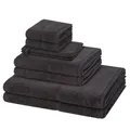 Produktbild: Möve for frottana - 8 teiliges Frottier-Set - Pearl (2 X Wasch- 2 X Gäste- 2 X Dusch- 2 X Handtuch im Set) - 500 g/m2 - Baumwolle - Walkfrottee - saugstark - weich und flauschig - Graphite