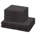 Produktbild: Möve for frottana - 6 teiliges Frottier-Set - Pearl (4 X Handtuch 2 X Duschtuch im Set) - 500 g/m2 - Baumwolle - Walkfrottee - saugstark - weich und flauschig - Graphite