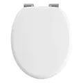 Produktbild: WOLTU Premium WC-Sitz Toilettensitz mit Absenkautomatik, MDF Holzkern, Softclose Scharnier, Antibakteriell, Desgin Décor Oval
