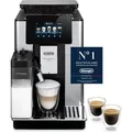 Produktbild: De'Longhi PrimaDonna Soul Perfetto ECAM 612.55.SB Kaffeevollautomat mit LatteCrema Milchsystem und Bean Adapt Technologie, 18 Rezepte, mit Farbdisp... - Schwarz/Silber