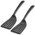 Produktbild: Westmark 2 Pfannenwender, Hochhitzebeständig bis 270 °C/ 518 °F, Breite Auflagefläche und speziell abgeflachte Kante, Kunststoff, Gentle Plus, Schwarz, 283722E5