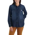Produktbild: Carhartt Damen Lockere Passform, Langärmeliges Denim-Hemd, Zion L