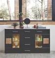 Produktbild: Sideboard inkl. LED-Beleuchtung SONATE von Innostyle Eiche Altholz / Schwarz