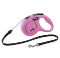 Produktbild: flexi Flexileine FLEXI Rollleine New CLASSIC Seil - 5m, bis 12kg Farbe: Pink