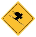 Produktbild: Autoaufkleber Sticker Achtung Skifahrer Aufkleber
