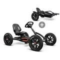 Produktbild: BERG Buddy Cross Black Pedal-Gokart mit Passenger-Trailer