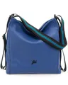 Produktbild: Gabs Leder Schultertasche Rucksack Aissa TG Bull Black Shoulder Bag Lagoon blau