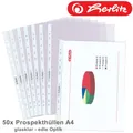 Produktbild: Herlitz Prospekthüllen DIN A4 A5 Klarsichthüllen Sichthüllen Klarsichtfolien PP