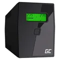 Produktbild: GREEN CELL UPS/USV (600VA/360W, 2x Schuko, AVR, LCD) STROMAUSFALLSCHUTZ Schwarz