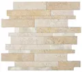 Produktbild: Verbund Vinyl Steinoptik Limestone brown/Gold Mosaikfliese Wand Fliesenspiegel .