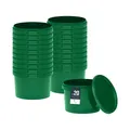 Produktbild: BenBow Eimer mit Deckel 10L x20 Grün - lebensmittelecht, stabil, luftdicht, auslaufsicher, geruchsneutral - Plastikeimer mit Henkel - leer