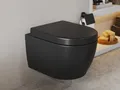 Produktbild: Aqua Bagno Tiefspül-WC Aqua Bagno WC Set Cocon 2.0 compact mit softclose Sitz schwarz matt, Wandhängend, Abgang waagerecht, WC ohne Rand, WC kurz