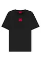 Produktbild: HUGO Herren Diragolino212 T-Shirt aus Baumwoll-Jersey mit Logo-Label Schwarz001 XL