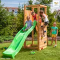 Produktbild: Fungoo Spielturm / Gartenspielhaus TIPTOP, mit Rutsche 2,20m & Kletterwand; 03305