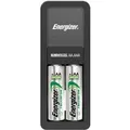 Produktbild: Energizer NiMH-Akku-Ladegerät Mini 2xAA 2000 mAh Akkus inkl.