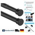 Produktbild: Teleskop Vorhangstange Ohne Bohren 83-160CM Schwarz 25mm