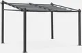 Produktbild: sweeek - WANDPERGOLA 3X4M mit Schiebeleinwand - Grau