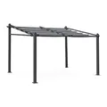 Produktbild: Alice's Garden - Aluminium-Wandpergola - Murum 3x4m - Leinwand - Ideale Laube für Ihre Terrasse, versenkbares Dach, Schiebeplane, Aluminiumstruktur