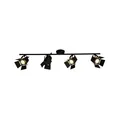 Produktbild: BRILLIANT Lampe Movie LED Spotrohr 4flg schwarz matt 4x LED-PAR51, GU10, 5W LED-Reflektorlampen inklusive, (380lm, 3000K) Köpfe schwenkbar