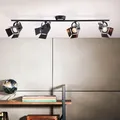 Produktbild: Brilliant Lampe Movie Led Spotrohr 4flg Schwarz Matt  4x Led-par51, Gu10, 5w Led-reflektorlampen Inklusive, (380lm, 3000k)  Köpfe Schwenkbar