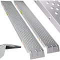 Produktbild: Deuba - Monzana® 2x Auffahrrampe 400 Kg Tragfähigkeit Galvanisierter Stahl 160x22,5x4,5cm Rutschfeste Perforierte Oberfläche Pkw Transport Laderampe Rampe