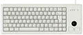Produktbild: G84-4400LPBDE-0 - Tastatur, PS/2, grau, kompakt, Trackball