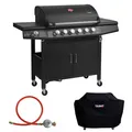 Produktbild: TAINO RED 6+1 Brenner Gasgrill Abdeckung Set Gasregler BBQ Grill Zubehör Cover