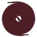 Produktbild: Mount Swiss runde Premium-Schnürsenkel für Arbeitsschuhe Wanderschuhe und Trekkingschuhe - 100% Polyester - extrem reißfest - ø 5 mm - Farbe Weinrot-Schwarz Länge 60cm
