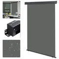 Produktbild: Mucola Senkrechtmarkise Senkrechtmarkise ausziehbar Seitenmarkise Balkonmarkise Windschutz (Stück, 1-St., 1) schnelltrocknend, reißfest und windbeständig grau 140 cm x 140 cm