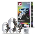 Produktbild: Paulmann 78881 LED Stripe USB TV-Beleuchtung 65 Zoll - 60 LEDs/m Dynamic Rainbow RGB incl. 1 x 4 Watt Dimmbar Lichtband, Kunststoff, Schwarz, 2,4 m