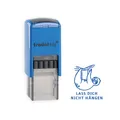 Produktbild: Trodat edy FIX Motivationsstempel für Lehrer und Pädagogen, Stempelset zum Motivieren – 1 Motiv Faultier LASS DICH NICHT HÄNGEN, Deutsch, Gehäuse Blau, Abdruck Blau, Selbstfärbend, 20 x 20 mm